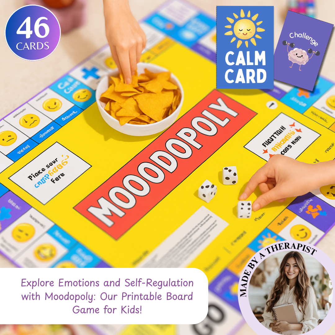 Moodopoly, Zones of Regulation Board Game, Instant Download & Print, Emotional Tools for Kids