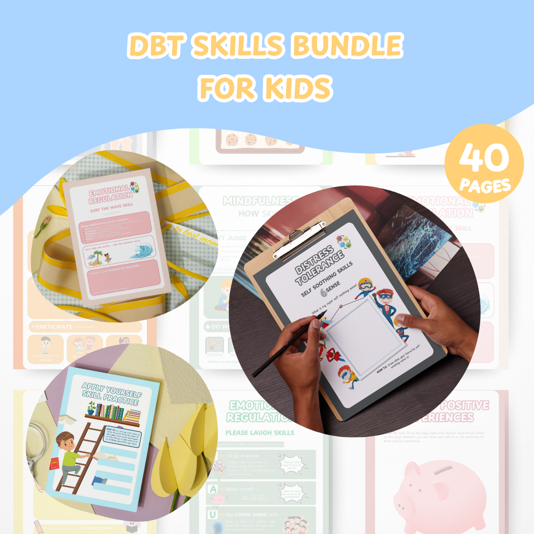 DBT MEGA BUNDLE, dbt skills, dbt workbooks, therapy worksheets, counselling resources, therapy tools, printables, dbt flash cards