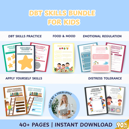 DBT MEGA BUNDLE, dbt skills, dbt workbooks, therapy worksheets, counselling resources, therapy tools, printables, dbt flash cards