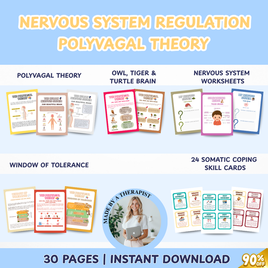 Nervous System Regulation for Kids, Polyvagal theory, Window of Tolerance
