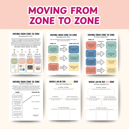 Zones of Regulation Emotional Regulation for Kids, Play Therapy Resources & Kids Therapy Workbook, Identifying Emotions for Kids, Kid Therapy