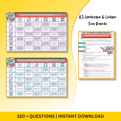 School Counseling & Dice Game for Kids and Teens