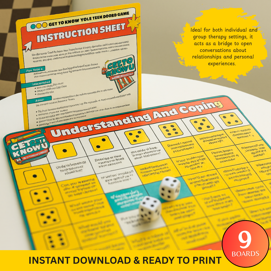 School Counseling & Dice Game for Kids and Teens