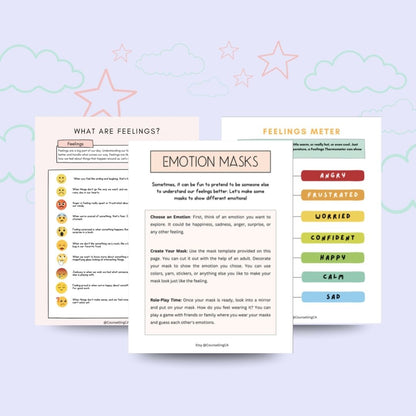 Emotional Regulation Bundle for Kids, Calming Exercises, Strength Cards, Breathing Exercises, How to Stay Calm